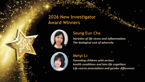 Individual headshot photos of the 2026 New Investigator Award Winners Seung Eun Cha and Meiyi Li